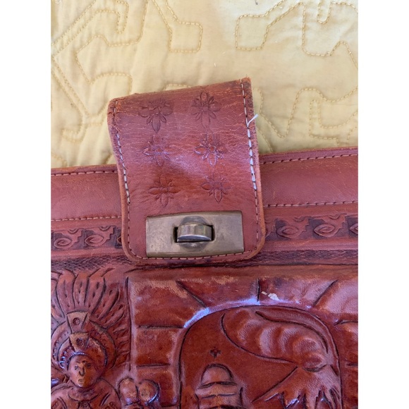 Vintage real leather purse - Picture 2 of 5